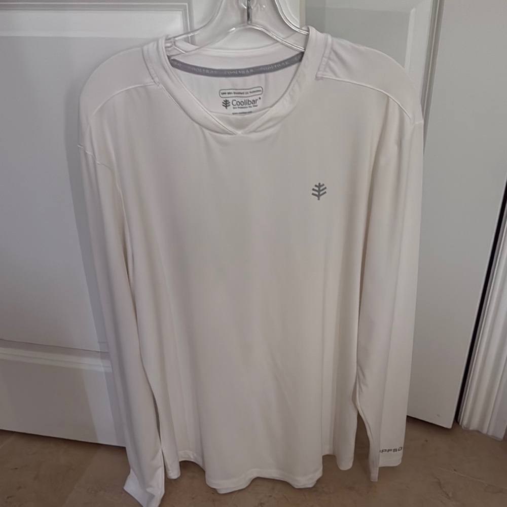 Men’s COOLIBAR UPF 50+ White Long Sleeve Shirt